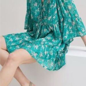 Sabina Musayev Green Floral Mini Dress